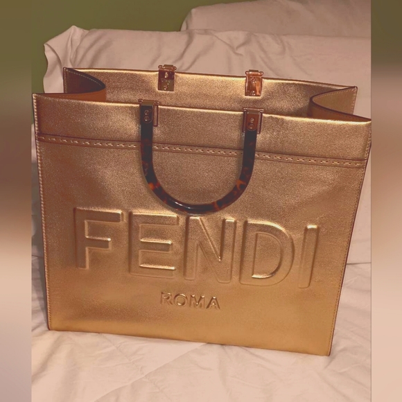 Fendi Sunshine Tote Gold - Picture 1 of 8